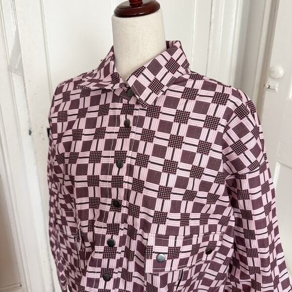 NWT The Kit Canvas Mia Jacket in Berry Glen Plaid - Picture 2 of 5